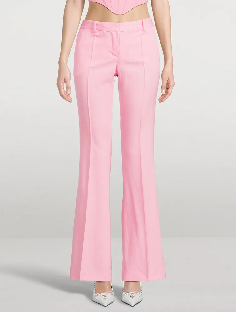 Flared Wool Trousers