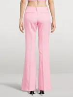 Flared Wool Trousers