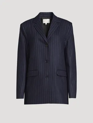 Senja Blazer Pinstripe Print