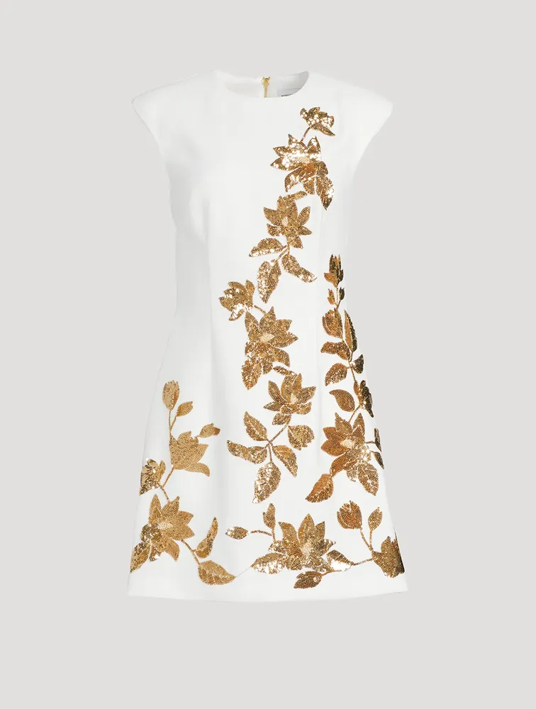 Versailles Sequin-Appliqué Mini Dress