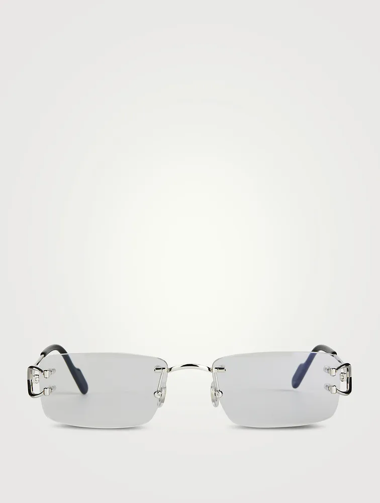 Rimless Rectangular Optical Glasses