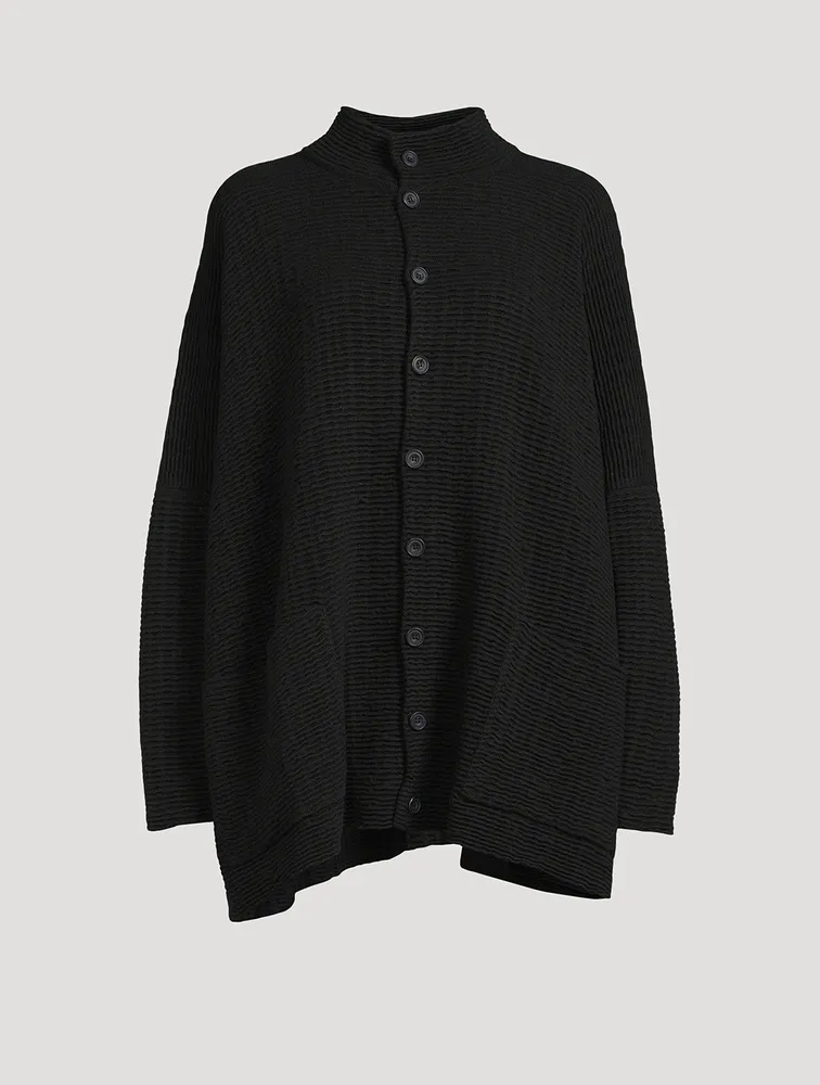 Rattan-Weave Cashmere And Silk Cardigan