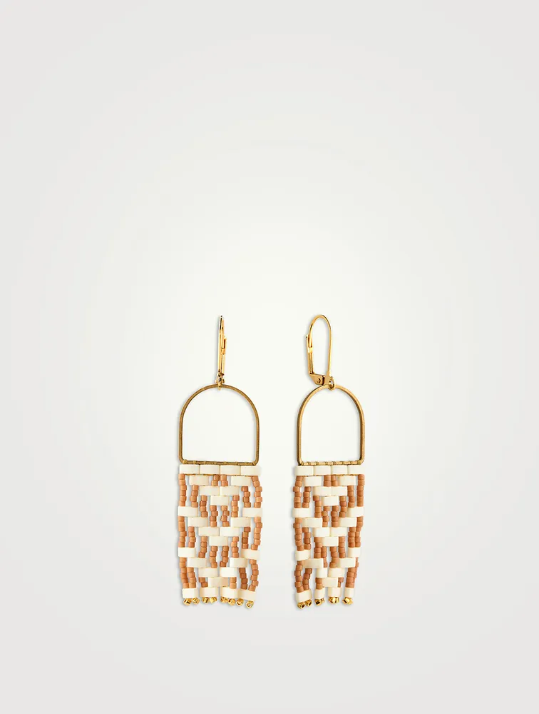 Cedar Michif Woven Danglers Drop Earrings