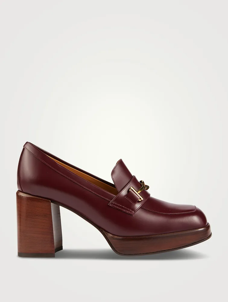 Leather Heeled Loafers