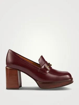 Leather Heeled Loafers