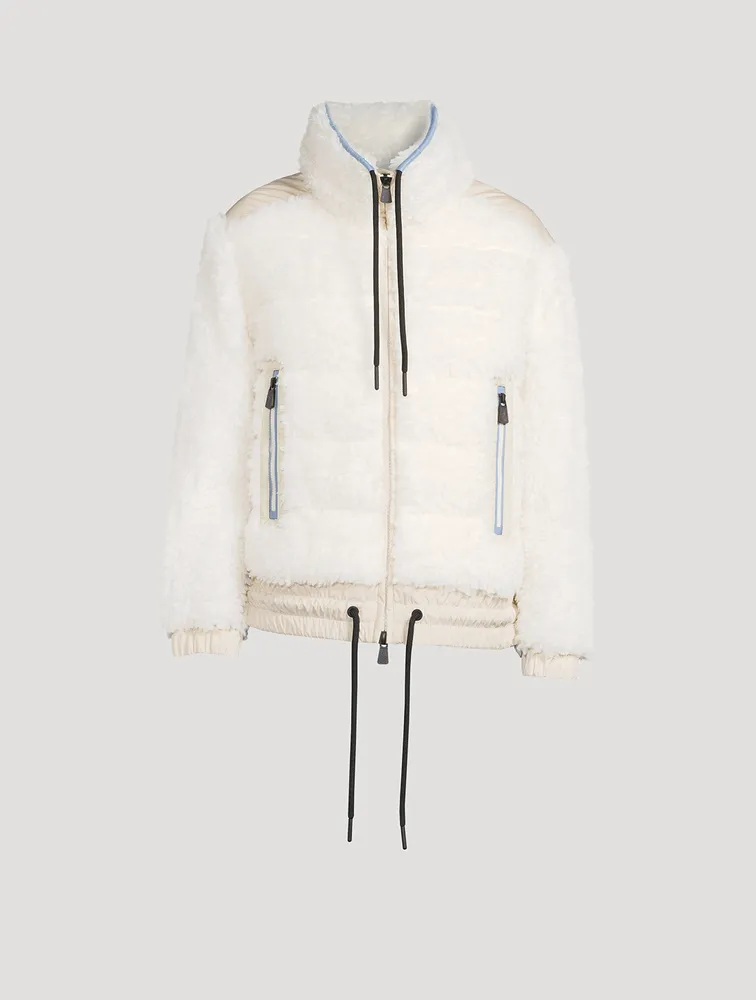 Teddy Down Zip-Front Sweatshirt