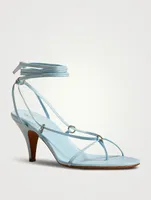 The Marion Leather Ankle-Tie Sandals