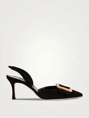 Maysli Suede Slingback Pumps