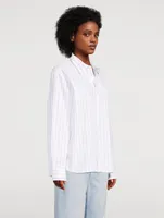 Cotton Long-Sleeve Shirt Striped Print