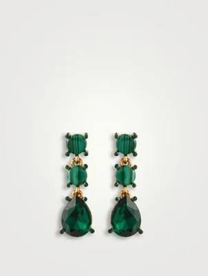 Semiprecious Malachite Drop Earrings