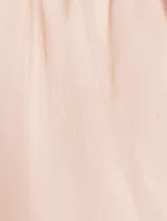 Short-Sleeve Blouse With Ties