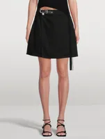 Padlock Denim Mini Skirt