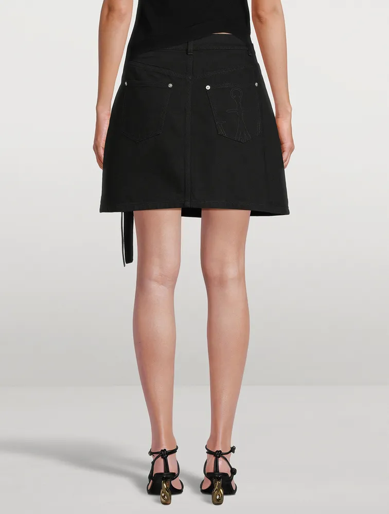 Padlock Denim Mini Skirt