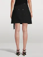 Padlock Denim Mini Skirt