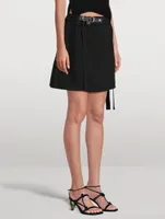 Padlock Denim Mini Skirt