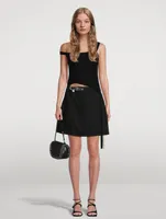 Padlock Denim Mini Skirt