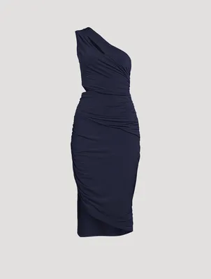 Ruched Jersey Midi Dress