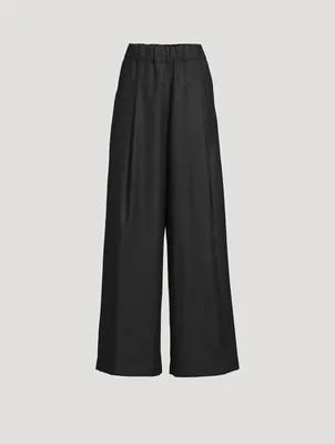 Pila Wide-Leg Wool Trousers