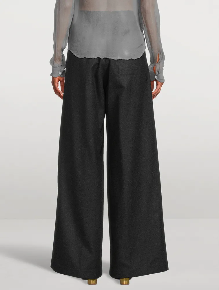 Pila Wide-Leg Wool Trousers