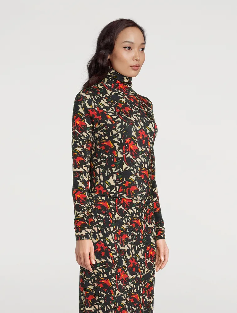 Hosk Turtleneck Floral Print