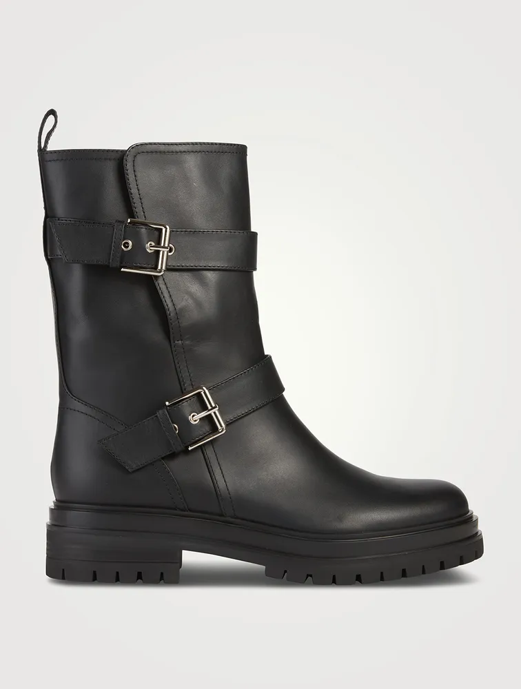 Thiago Leather Combat Boots