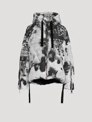 Puff Khris Velour Down Jacket In Bandana Print