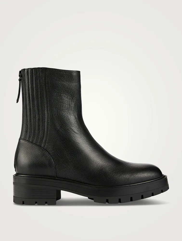 Saint Honore Leather Combat Boots