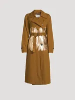 Ronas Trench Coat With Metallic Print