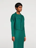 Angled Pleats Cardigan