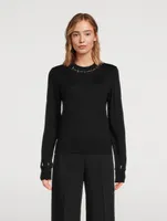 Stapled Wool And Silk Sweater