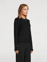 Stapled Wool And Silk Sweater