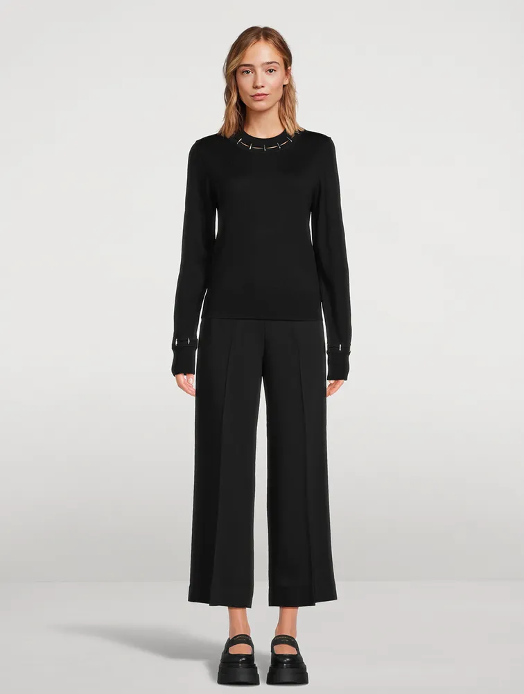 Stapled Wool And Silk Sweater
