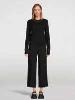 Stapled Wool And Silk Sweater