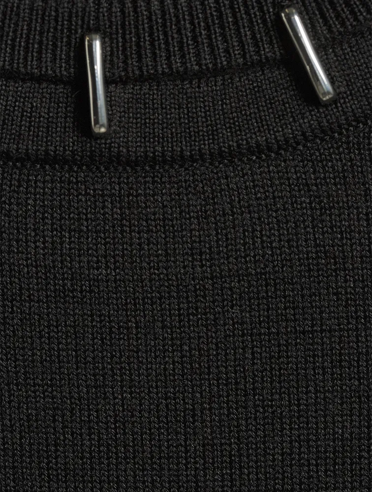 Stapled Wool And Silk Sweater