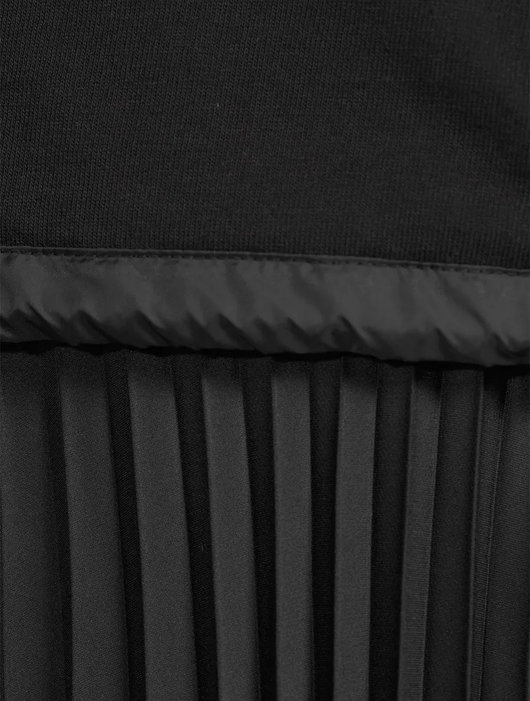 Pleated Satin T-Shirt Dress