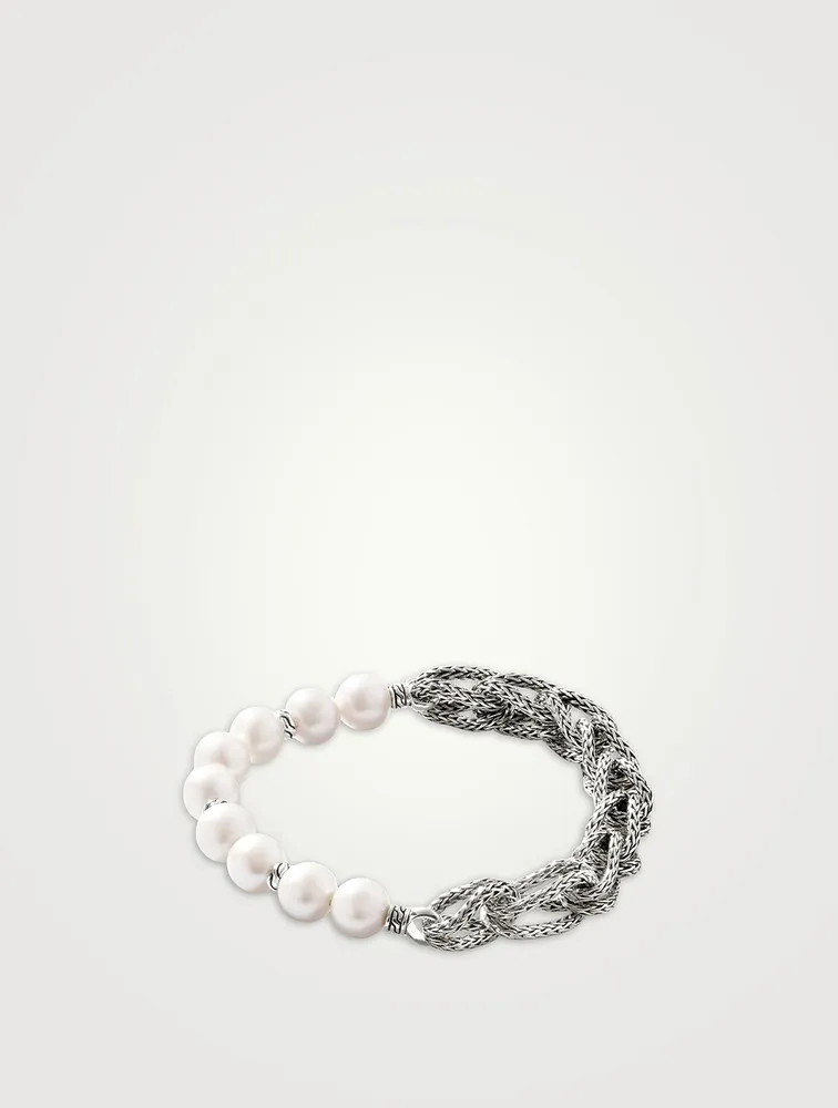 Asli Link Chain Pearl Bracelet