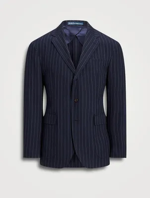 Soft Pinstriped Suit Jacket