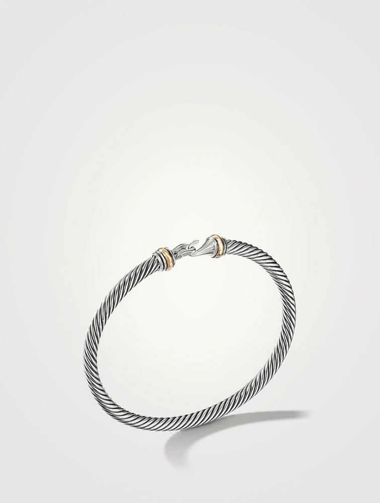 Buckle Bracelet Sterling Silver With 18k Yellow Gold