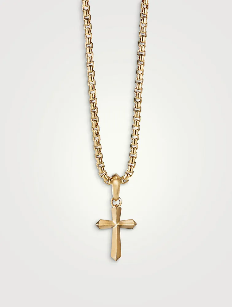 Roman Cross Amulet In 18k Yellow Gold