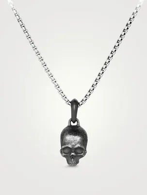 Memento Mori Skull Amulet In Sterling Silver