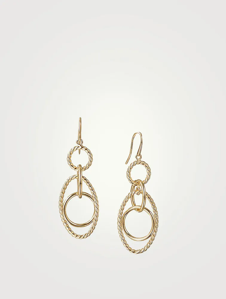 Mobile Chain Link Drop Earrings In 18k Yellow Gold