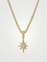North Star Amulet In 18k Yellow Gold With Pavé Diamonds