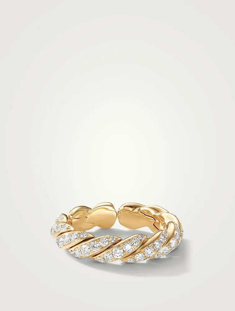 Pavéflex Band Ring 18k Yellow Gold With Diamonds