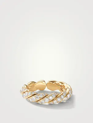 Pavéflex Band Ring 18k Yellow Gold With Diamonds