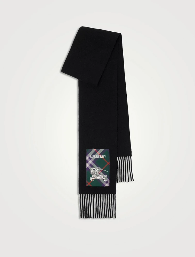 Check Label Cashmere Scarf