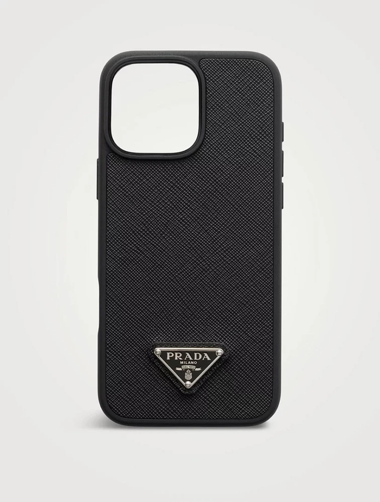 Saffiano Leather Case For Iphone 16 Pro Max