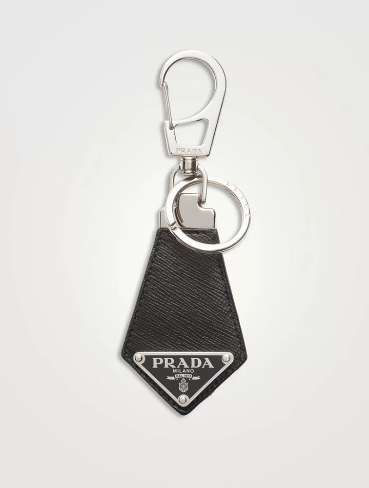 Saffiano Leather Keychain