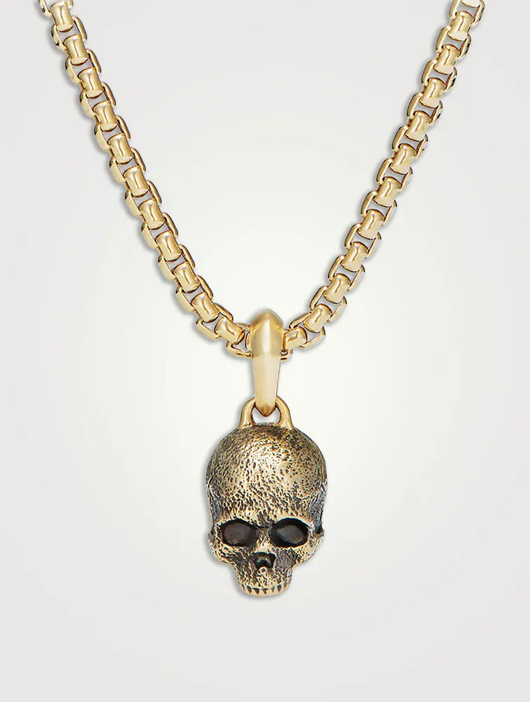 Memento Mori Skull Amulet In 18k Yellow Gold