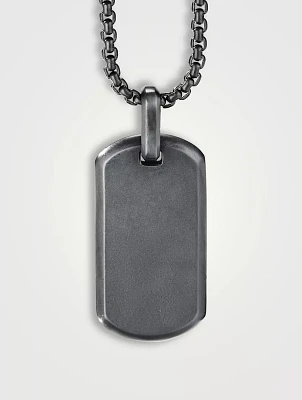 Chevron Tag In Black Titanium, 35mm