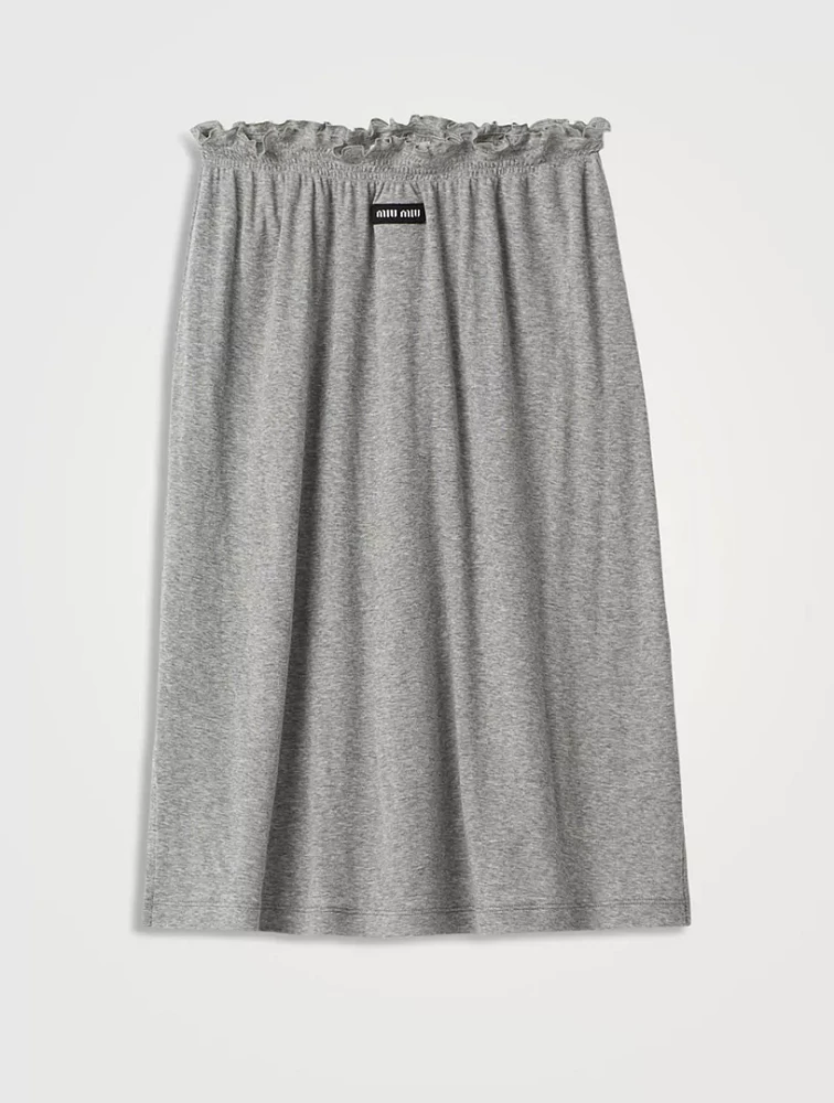 Ribbed Jersey Skirt